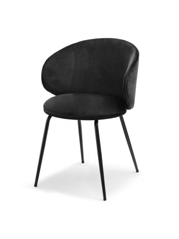 Oblazinjen jedilni stol Odelia Black