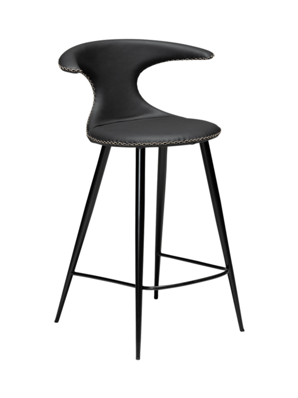Oblazinjen barski stol Flair Leather Black