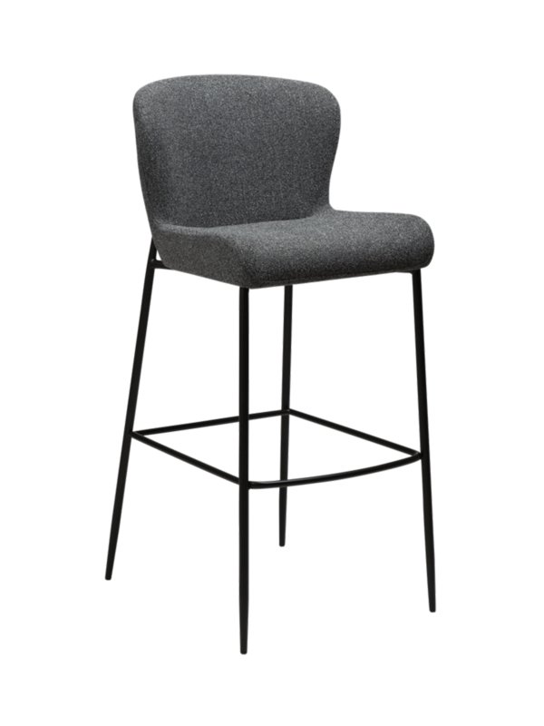Oblazinjen barski stol Glam Grey II