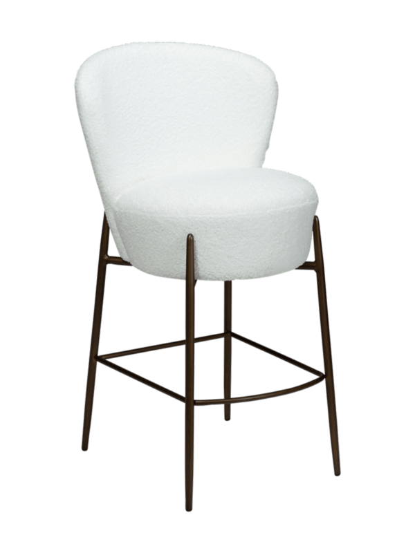 Oblazinjen barski stol Orbit Off White