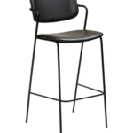 Oblazinjen barski stol Zed Black II 1