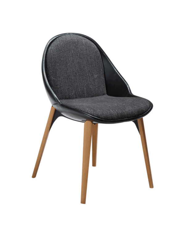 Oblazinjen jedilni stol Arch Black