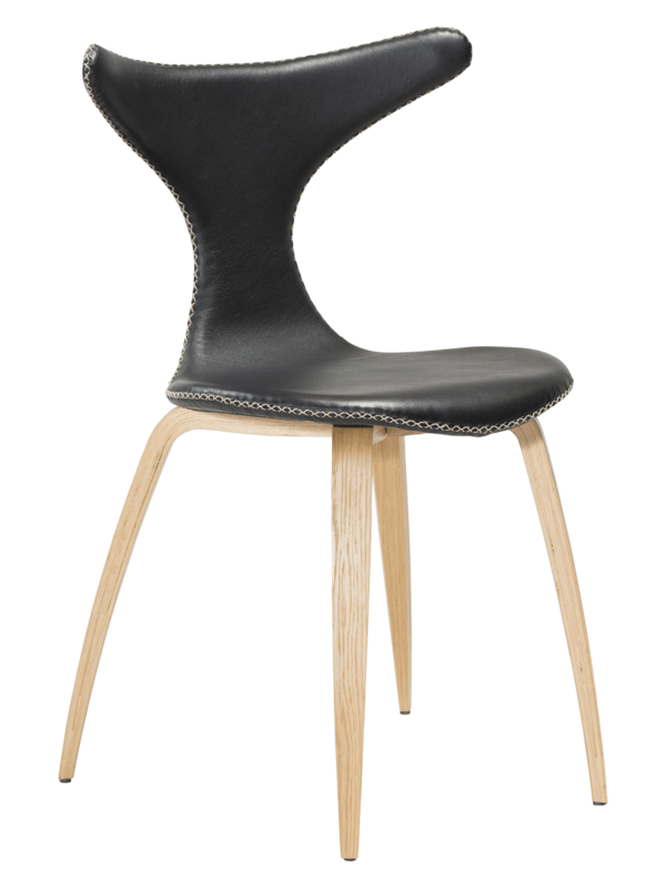 Oblazinjen jedilni stol Dolphin Black Oak
