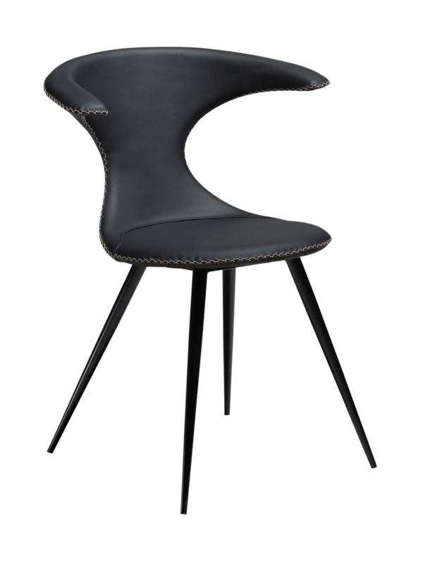 Oblazinjen jedilni stol Flair Black Leather