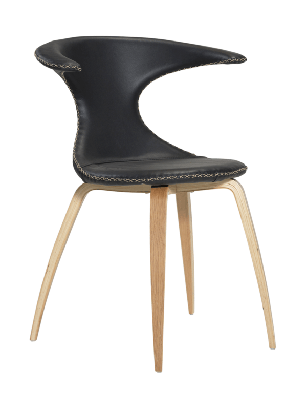 Oblazinjen jedilni stol Flair Black Oak