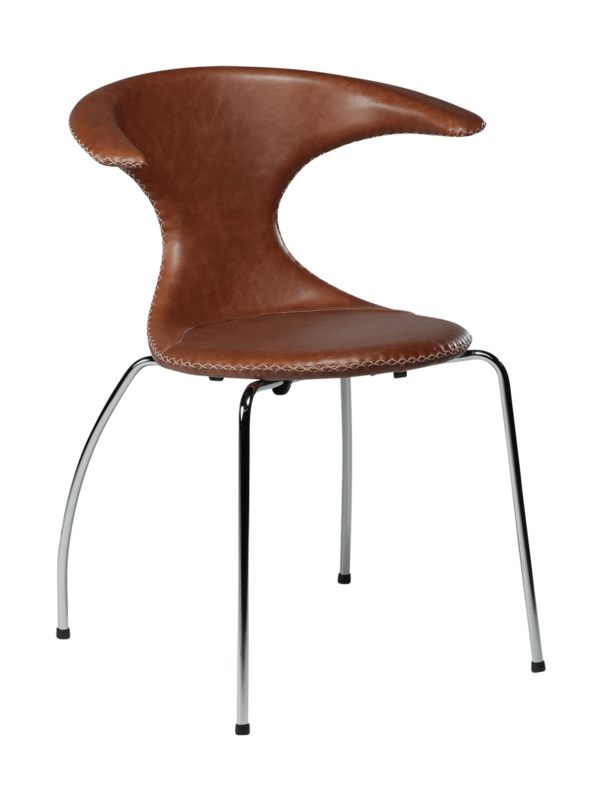 Oblazinjen jedilni stol Flair Brown Chrome