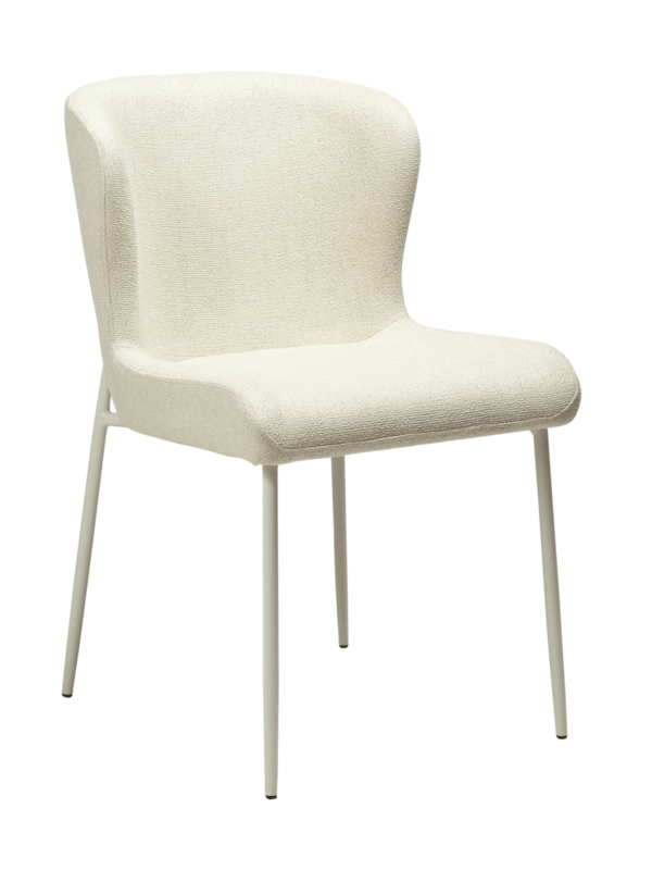 Oblazinjen jedilni stol Glam White