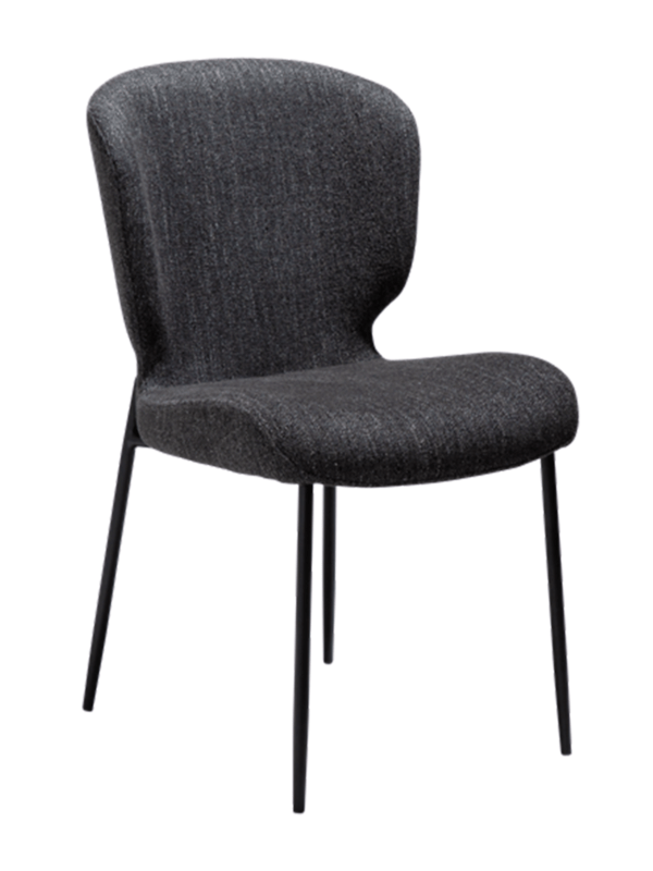 Oblazinjen jedilni stol Glory Black