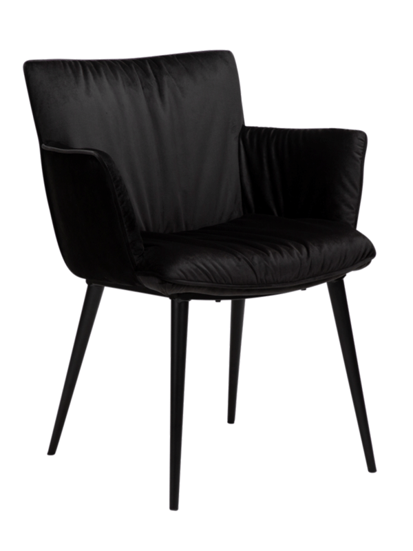 Oblazinjen jedilni stol Join Black Velvet