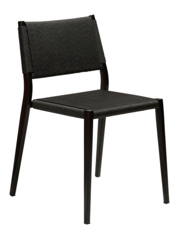 Oblazinjen jedilni stol Loop Black