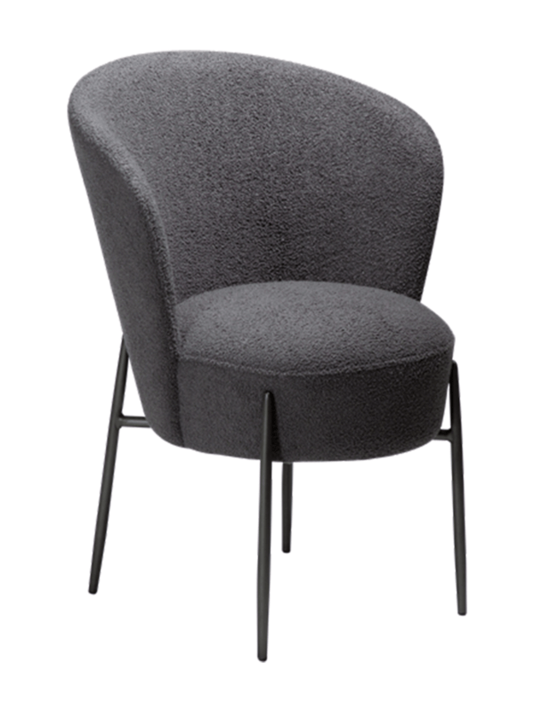 Oblazinjen jedilni stol Orbit Dark Grey