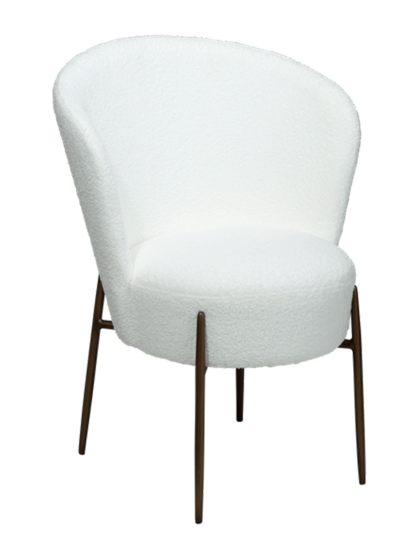 Oblazinjen jedilni stol Orbit Off White