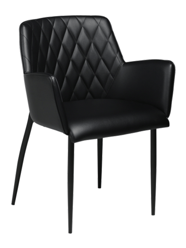 Oblazinjen jedilni stol Rombo Black