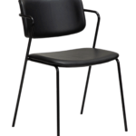 Oblazinjen jedilni stol Zed Black 1