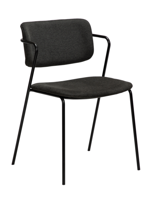 Oblazinjen jedilni stol Zed Black II