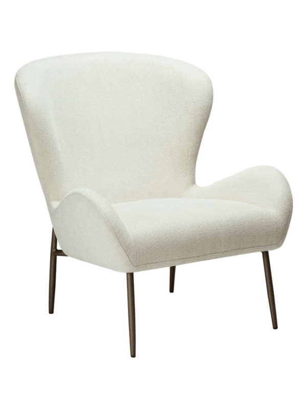 Oblazinjen fotelj Glam White