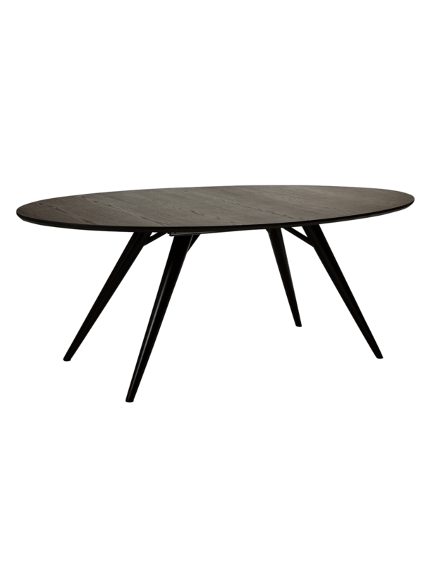 Lesena jedilna miza Eclipse Grey Oval 200