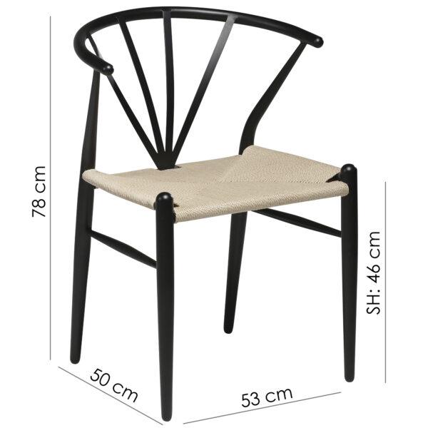Lesen jedilni stol Delta Black - Image 10