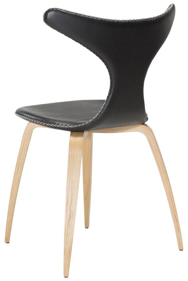 Oblazinjen jedilni stol Dolphin Black Oak - Image 2