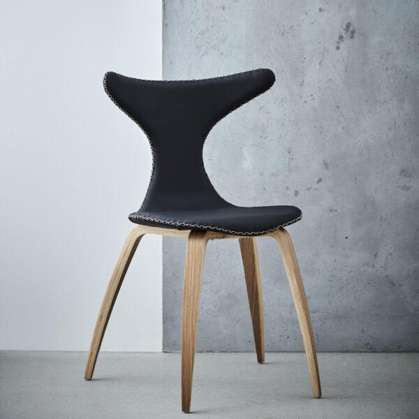Oblazinjen jedilni stol Dolphin Black Oak - Image 3