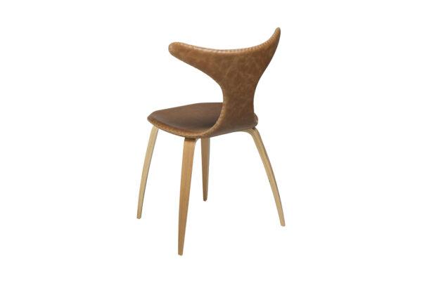 Oblazinjen jedilni stol Dolphin Brown Oak - Image 8