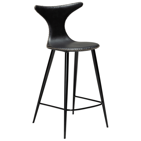 Oblazinjen barski stol Dolphin Black - Image 3