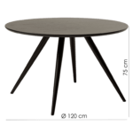 Lesena jedilna miza Eclipse Walnut Round 120 13