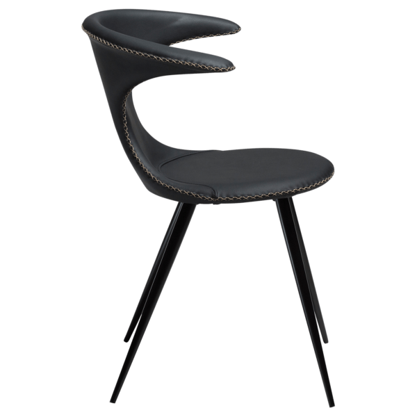 Oblazinjen jedilni stol Flair Black Leather - Image 3