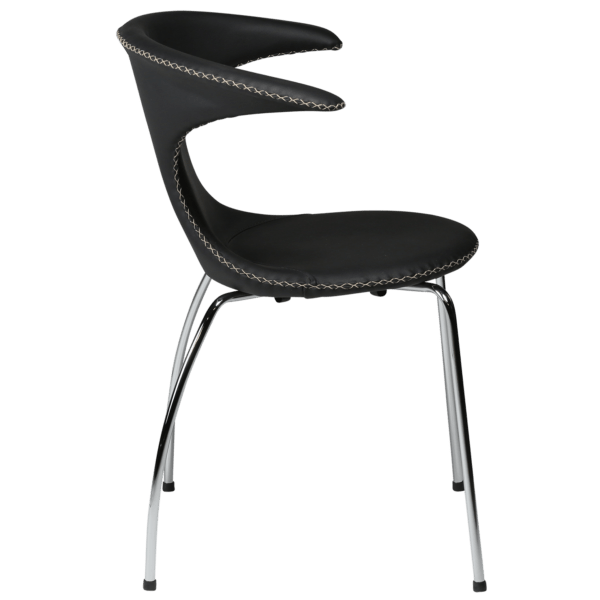 Oblazinjen jedilni stol Flair Black Chrome - Image 2