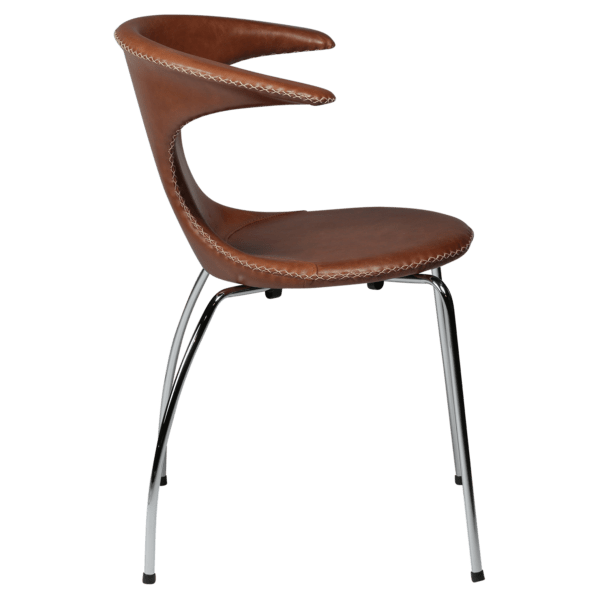 Oblazinjen jedilni stol Flair Brown Chrome - Image 3