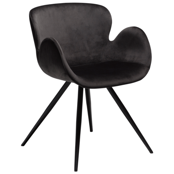 Oblazinjen jedilni stol Gaia Black Velvet - Image 2