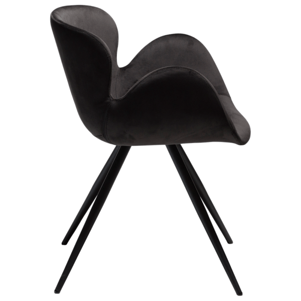 Oblazinjen jedilni stol Gaia Black Velvet - Image 4
