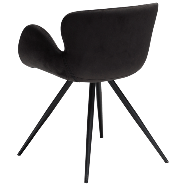 Oblazinjen jedilni stol Gaia Black Velvet - Image 6