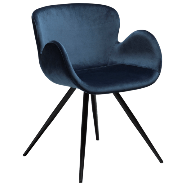 Oblazinjen jedilni stol Gaia Blue Velvet - Image 2