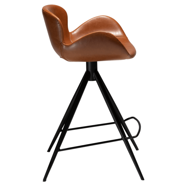 Oblazinjen barski stol Gaia Brown - Image 4
