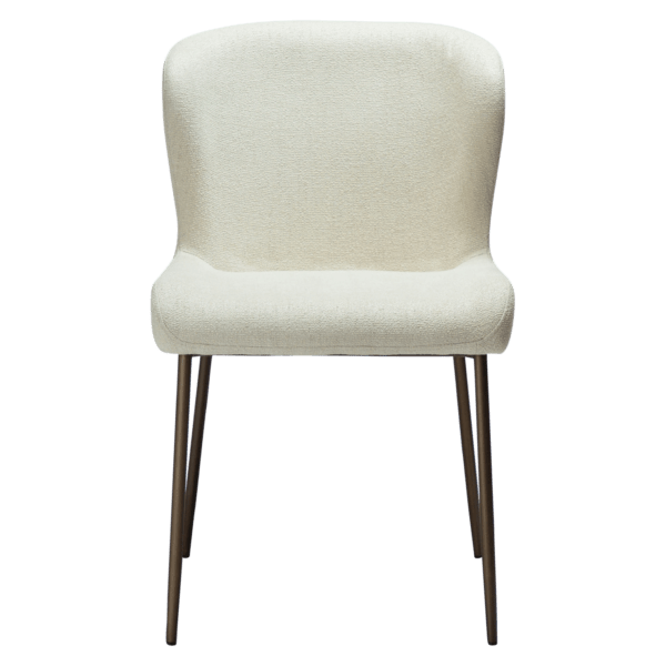 Oblazinjen jedilni stol Glam Bone White - slika 3