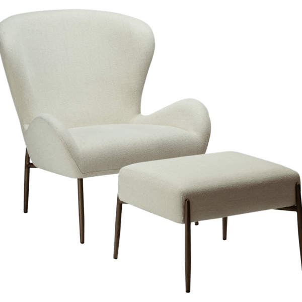 Oblazinjen fotelj Glam White - Image 4