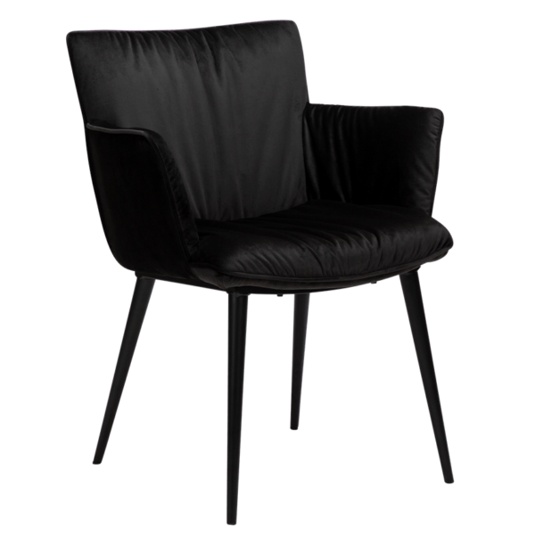 Oblazinjen jedilni stol Join Black Velvet - Image 2