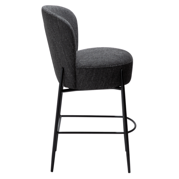 Oblazinjen barski stol Orbit Black - Image 4