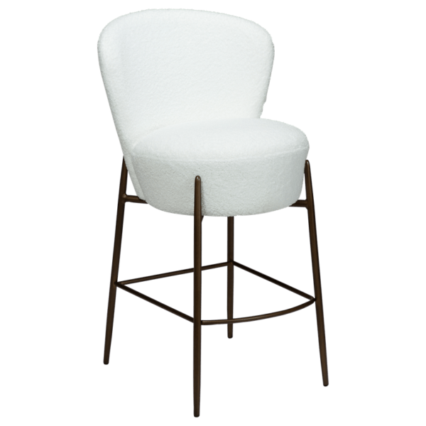 Oblazinjen barski stol Orbit Off White - Image 2