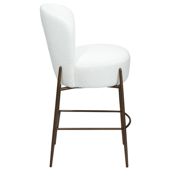 Oblazinjen barski stol Orbit Off White - Image 4