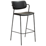 Oblazinjen barski stol Zed Black II 3