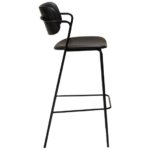 Oblazinjen barski stol Zed Black II 7