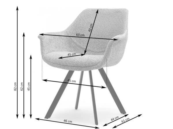 Oblazinjen jedilni stol Kaly - Image 14