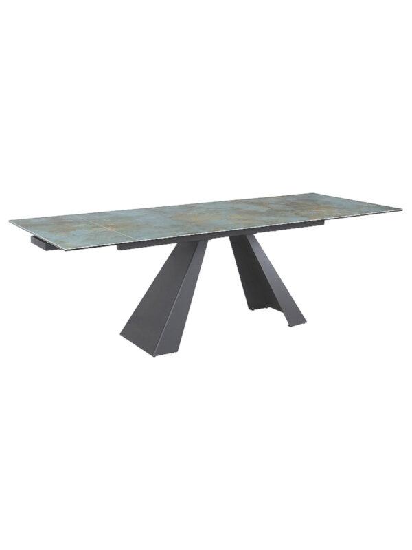 Keramična jedilna miza Petal 160 Turquoise