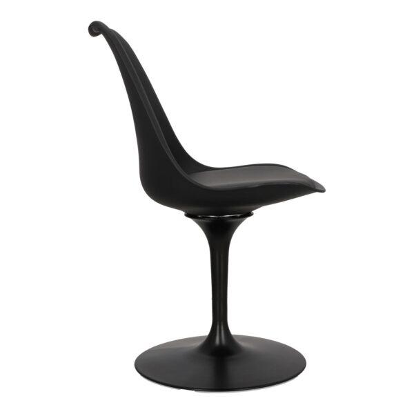 Plastični jedilni stol Tulpe Black - Image 5