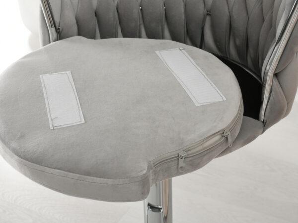 Oblazinjen barski stol Zoe Silver - Image 12