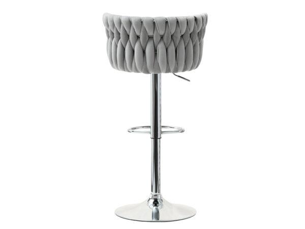 Oblazinjen barski stol Zoe Silver - Image 4