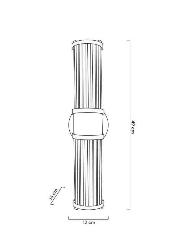 Stenska svetilka Pillar Twin Gold - Image 3