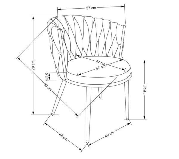 Oblazinjen jedilni stol Fleur - Image 12